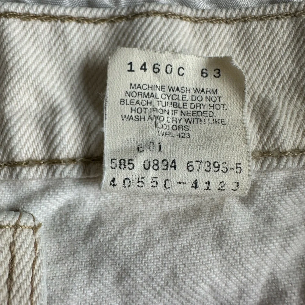 Vintage Levi's 550 Jeans Size 36x30 Orange Tab 90's USA Relaxed Fit Taper Cream